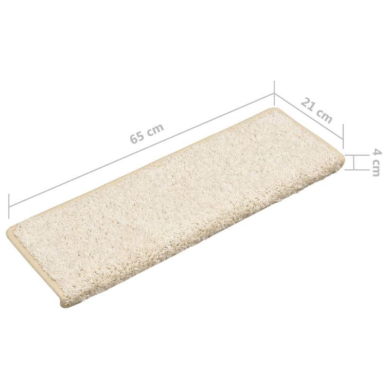 Casa si Gradina - Constructii - Scari si accesorii interioare - Accesorii scari interioare - Trepte de scara covor 15 buc 65x21x4 cm alb - Infinity.ro
