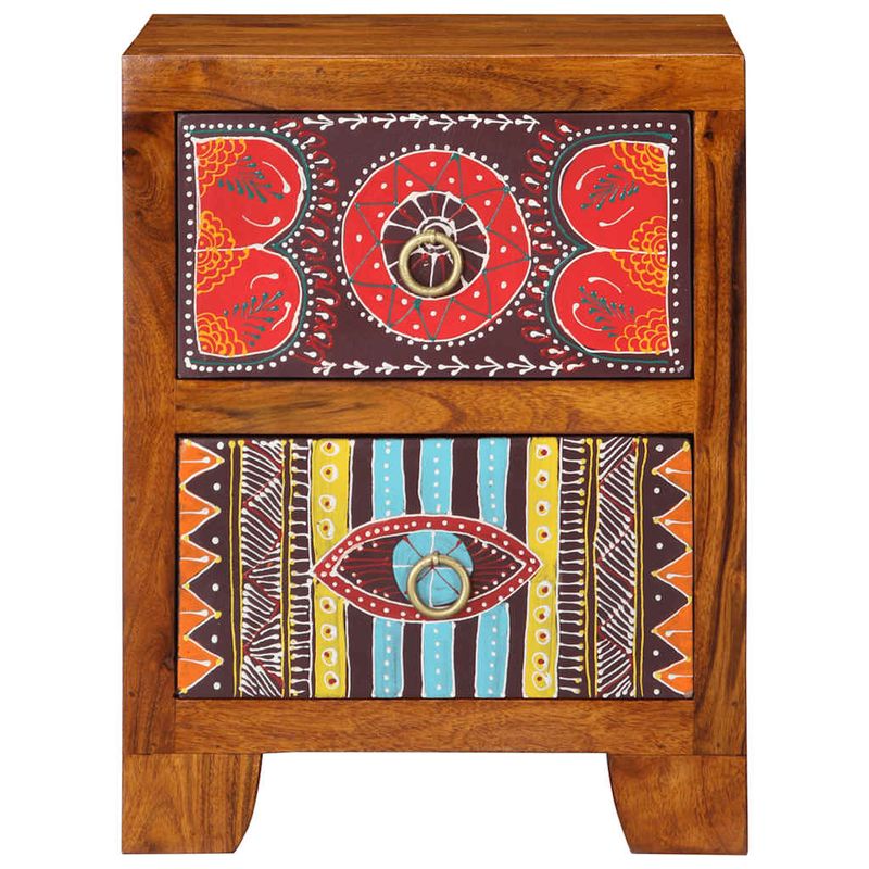 Casa si Gradina - Mobilier - Comode si corpuri - Noptiere - Noptiera 2 buc 35x35x45 cm lemn masiv de salcam - Infinity.ro