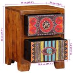 Casa si Gradina - Mobilier - Comode si corpuri - Noptiere - Noptiera 2 buc 35x35x45 cm lemn masiv de salcam - Infinity.ro