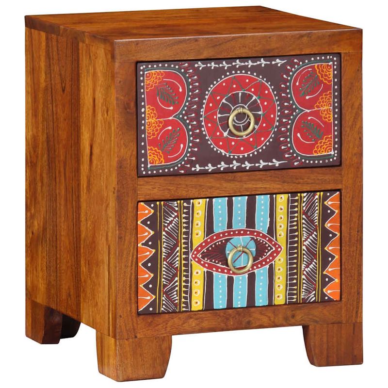 Casa si Gradina - Mobilier - Comode si corpuri - Noptiere - Noptiera 2 buc 35x35x45 cm lemn masiv de salcam - Infinity.ro