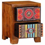 Casa si Gradina - Mobilier - Comode si corpuri - Noptiere - Noptiera 2 buc 35x35x45 cm lemn masiv de salcam - Infinity.ro