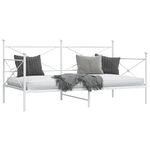 Casa si Gradina - Mobilier - Paturi si accesorii - Paturi - Pat de zi fara saltea Alb 107x203 cm Otel - Infinity.ro