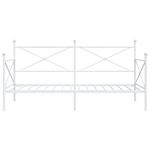 Casa si Gradina - Mobilier - Paturi si accesorii - Paturi - Pat de zi fara saltea Alb 107x203 cm Otel - Infinity.ro