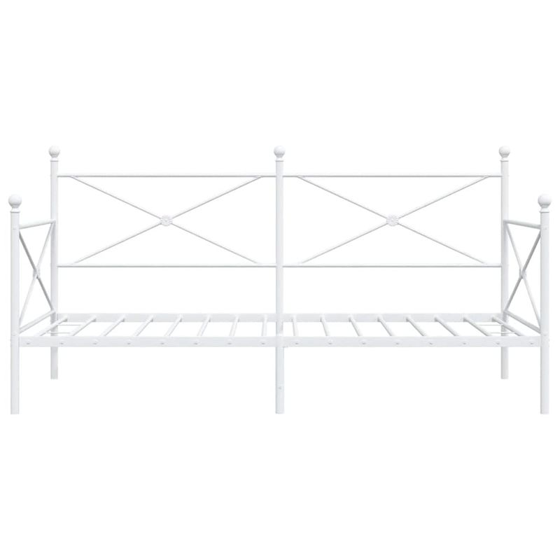 Casa si Gradina - Mobilier - Paturi si accesorii - Paturi - Pat de zi fara saltea Alb 107x203 cm Otel - Infinity.ro