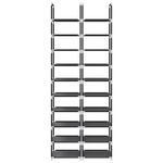 Casa si Gradina - Mobilier - Organizare si depozitare - Organizator incaltaminte - Rafturi pantofi 2 buc 10 niveluri negru tesatura netesa - Infinity.ro