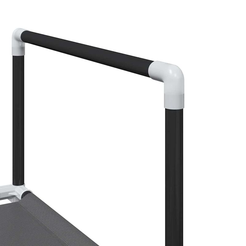 Casa si Gradina - Mobilier - Organizare si depozitare - Organizator incaltaminte - Rafturi pantofi 2 buc 10 niveluri negru tesatura netesa - Infinity.ro