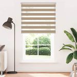 Casa si Gradina - Textile si covoare - Rulouri si jaluzele - Jaluzea tip zebra 130x200 cm latime tesatura 125,9 cm poliester, sand brown - Infinity.ro