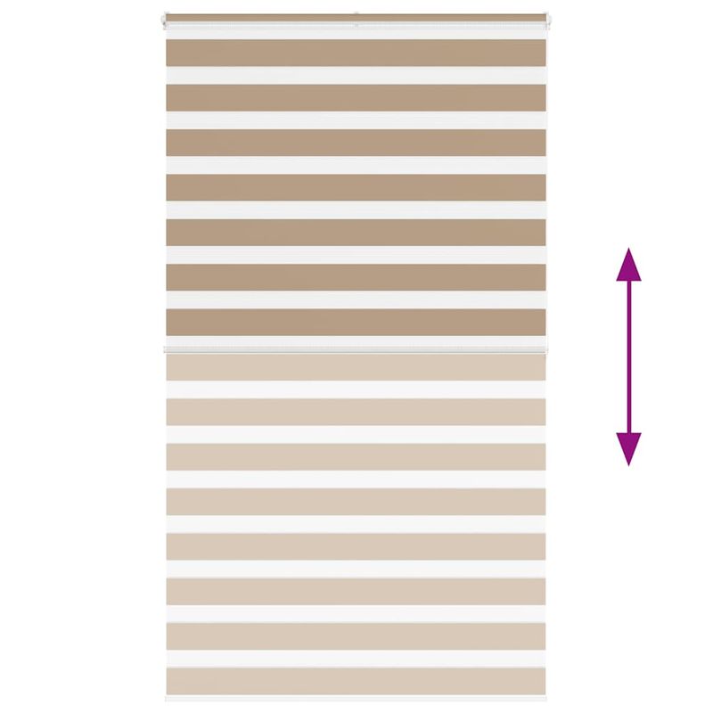 Casa si Gradina - Textile si covoare - Rulouri si jaluzele - Jaluzea tip zebra 130x200 cm latime tesatura 125,9 cm poliester, sand brown - Infinity.ro