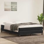 Casa si Gradina - Mobilier - Paturi si accesorii - Paturi - Pat cu arcuri fara saltea negru 160x210 cm catifea - Infinity.ro
