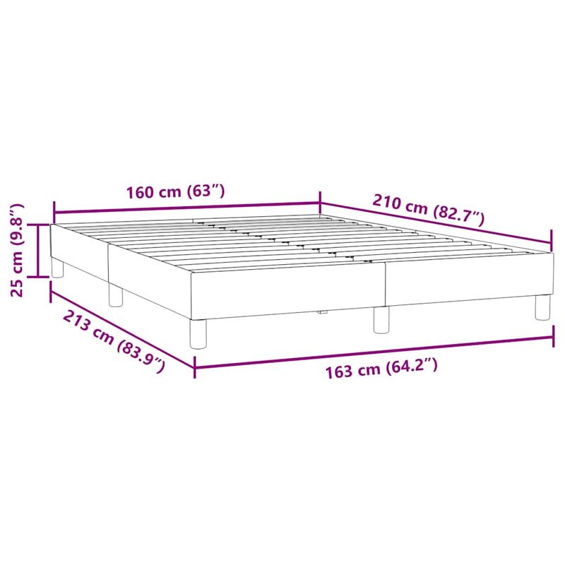 Casa si Gradina - Mobilier - Paturi si accesorii - Paturi - Pat cu arcuri fara saltea negru 160x210 cm catifea - Infinity.ro