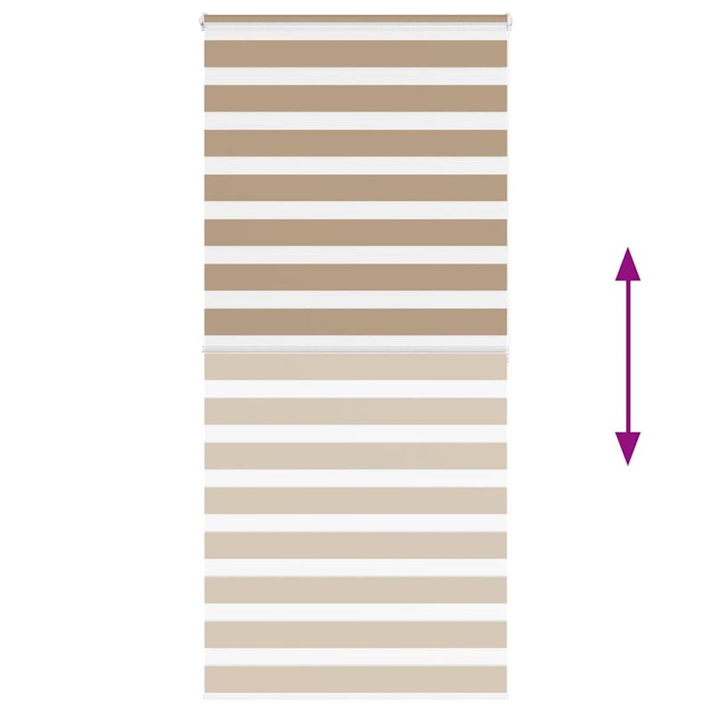 Casa si Gradina - Textile si covoare - Rulouri si jaluzele - Jaluzea tip zebra 95x200 cm latime tesatura 90,9 cm poliester, sand brown - Infinity.ro