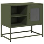 Casa si Gradina - Mobilier - Comode si corpuri - Comode - Dulap TV, verde masliniu, 68x39x60,5 cm, otel - Infinity.ro