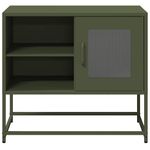 Casa si Gradina - Mobilier - Comode si corpuri - Comode - Dulap TV, verde masliniu, 68x39x60,5 cm, otel - Infinity.ro