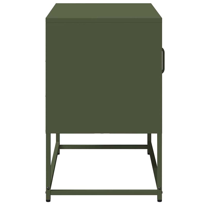Casa si Gradina - Mobilier - Comode si corpuri - Comode - Dulap TV, verde masliniu, 68x39x60,5 cm, otel - Infinity.ro