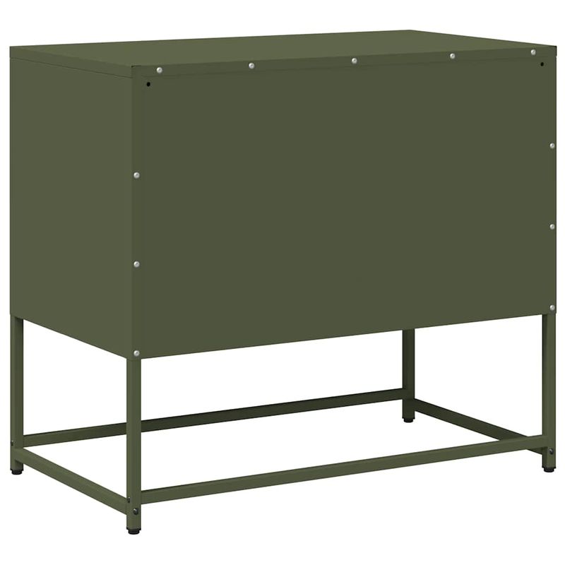 Casa si Gradina - Mobilier - Comode si corpuri - Comode - Dulap TV, verde masliniu, 68x39x60,5 cm, otel - Infinity.ro