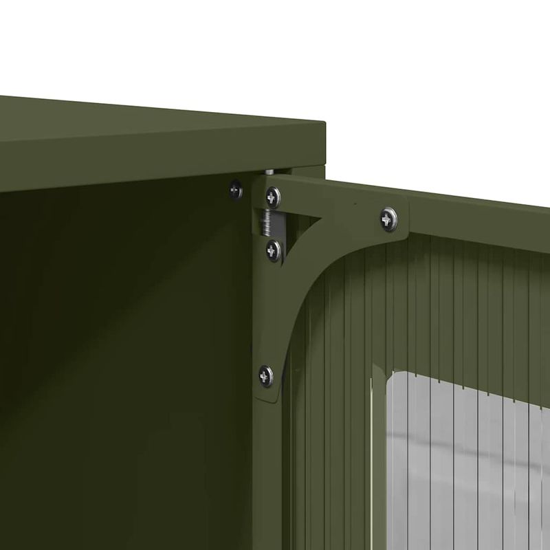 Casa si Gradina - Mobilier - Comode si corpuri - Comode - Dulap TV, verde masliniu, 68x39x60,5 cm, otel - Infinity.ro