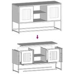 Casa si Gradina - Mobilier - Comode si corpuri - Comode - Dulap TV, verde masliniu, 68x39x60,5 cm, otel - Infinity.ro