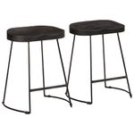 Casa si Gradina - Mobilier - Scaune si fotolii - Scaune - Scaune de bar 2 buc Negru 46x38x52 cm lemn masiv de mango - Infinity.ro