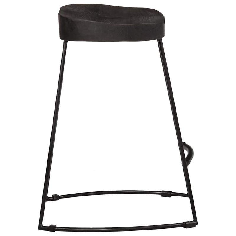 Casa si Gradina - Mobilier - Scaune si fotolii - Scaune - Scaune de bar 2 buc Negru 46x38x52 cm lemn masiv de mango - Infinity.ro