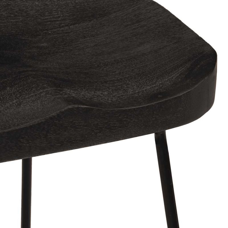 Casa si Gradina - Mobilier - Scaune si fotolii - Scaune - Scaune de bar 2 buc Negru 46x38x52 cm lemn masiv de mango - Infinity.ro
