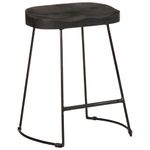 Casa si Gradina - Mobilier - Scaune si fotolii - Scaune - Scaune de bar 2 buc Negru 46x38x52 cm lemn masiv de mango - Infinity.ro
