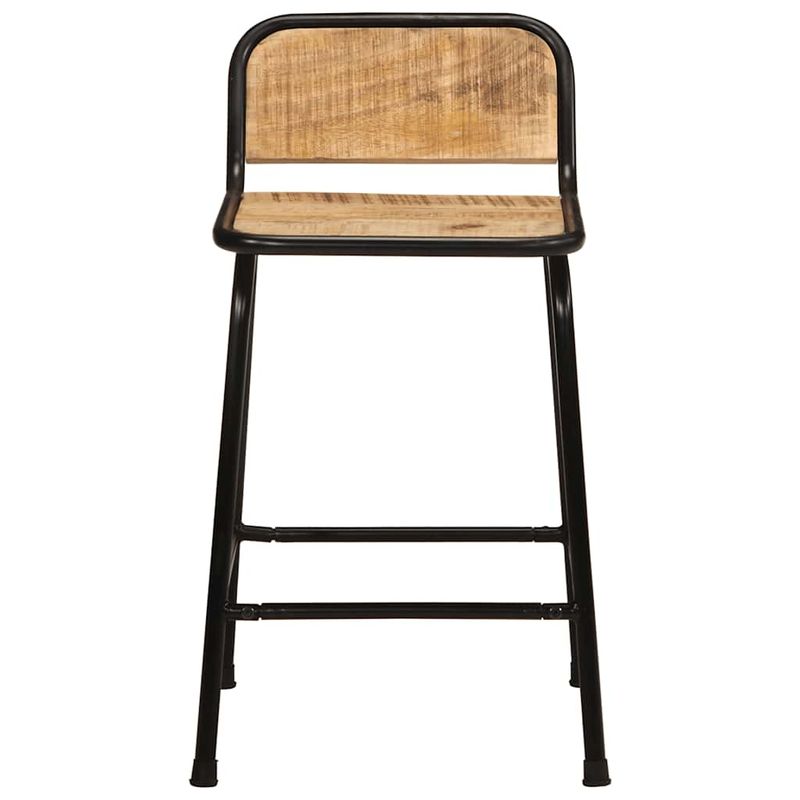 Casa si Gradina - Mobilier - Scaune si fotolii - Scaune - Scaune de bar 2 buc 46x35,5x70 cm Lemn masiv Mango brut - Infinity.ro
