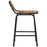 Casa si Gradina - Mobilier - Scaune si fotolii - Scaune - Scaune de bar 2 buc 46x35,5x70 cm Lemn masiv Mango brut - Infinity.ro