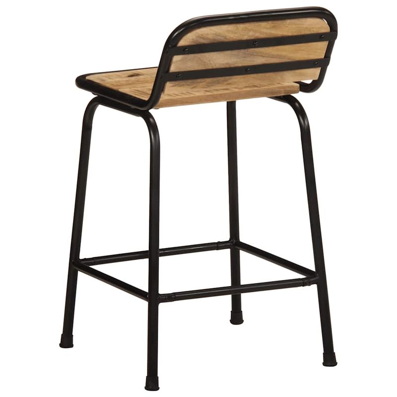 Casa si Gradina - Mobilier - Scaune si fotolii - Scaune - Scaune de bar 2 buc 46x35,5x70 cm Lemn masiv Mango brut - Infinity.ro