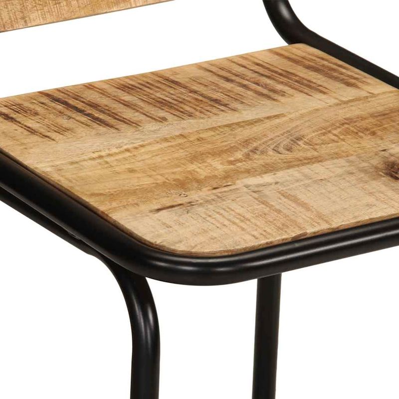 Casa si Gradina - Mobilier - Scaune si fotolii - Scaune - Scaune de bar 2 buc 46x35,5x70 cm Lemn masiv Mango brut - Infinity.ro