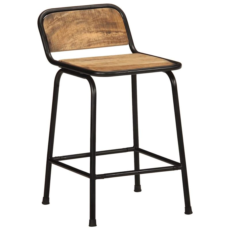 Casa si Gradina - Mobilier - Scaune si fotolii - Scaune - Scaune de bar 2 buc 46x35,5x70 cm Lemn masiv Mango brut - Infinity.ro