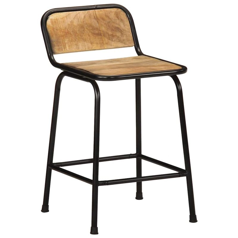 Casa si Gradina - Mobilier - Scaune si fotolii - Scaune - Scaune de bar 2 buc 46x35,5x70 cm Lemn masiv Mango brut - Infinity.ro
