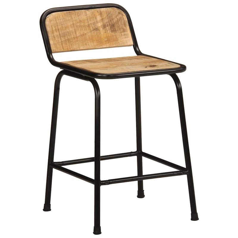 Casa si Gradina - Mobilier - Scaune si fotolii - Scaune - Scaune de bar 2 buc 46x35,5x70 cm Lemn masiv Mango brut - Infinity.ro