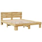 Casa si Gradina - Mobilier - Paturi si accesorii - Paturi - Cadru de pat cu tablie fara saltea 135x190 cm lemn masiv stejar - Infinity.ro