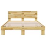Casa si Gradina - Mobilier - Paturi si accesorii - Paturi - Cadru de pat cu tablie fara saltea 135x190 cm lemn masiv stejar - Infinity.ro