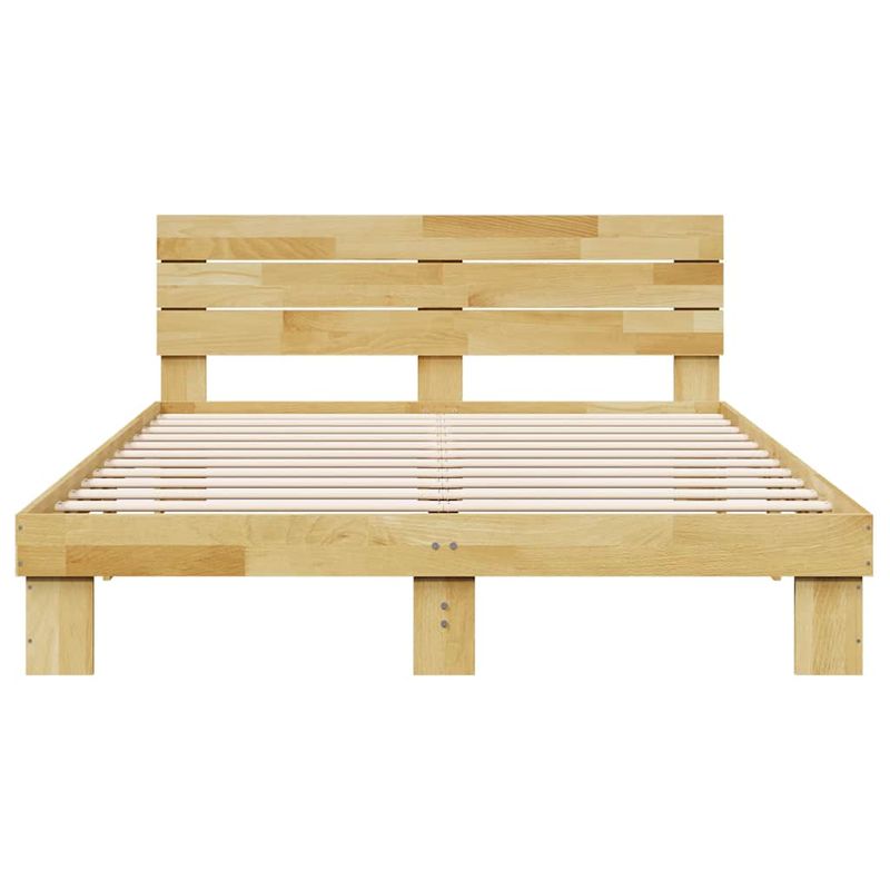 Casa si Gradina - Mobilier - Paturi si accesorii - Paturi - Cadru de pat cu tablie fara saltea 135x190 cm lemn masiv stejar - Infinity.ro