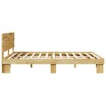 Casa si Gradina - Mobilier - Paturi si accesorii - Paturi - Cadru de pat cu tablie fara saltea 135x190 cm lemn masiv stejar - Infinity.ro