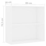 Casa si Gradina - Mobilier - Biblioteci si rafturi - Biblioteci - Biblioteca, alb, 80x30x76,5 cm, lemn prelucrat - Infinity.ro