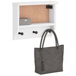 Casa si Gradina - Mobilier - Organizare si depozitare - Cuiere - Suport pentru haine "SANDNES" alb 45x12x35 cm lemn masiv de pin - Infinity.ro