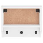 Casa si Gradina - Mobilier - Organizare si depozitare - Cuiere - Suport pentru haine "SANDNES" alb 45x12x35 cm lemn masiv de pin - Infinity.ro