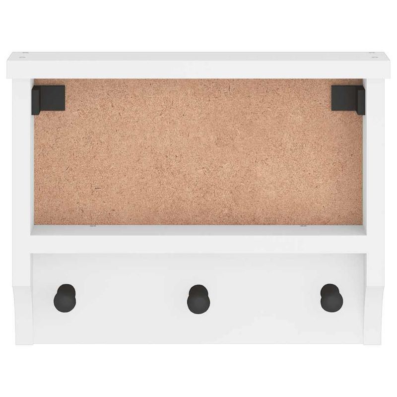 Casa si Gradina - Mobilier - Organizare si depozitare - Cuiere - Suport pentru haine "SANDNES" alb 45x12x35 cm lemn masiv de pin - Infinity.ro