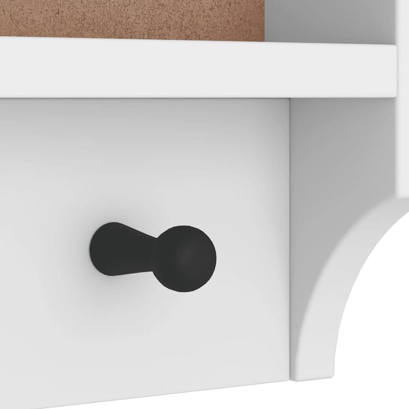 Casa si Gradina - Mobilier - Organizare si depozitare - Cuiere - Suport pentru haine "SANDNES" alb 45x12x35 cm lemn masiv de pin - Infinity.ro