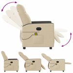 Ingrijire personala si Cosmetice - Sanatate si wellness - Articole wellness - Fotolii de masaj - Fotoliu electric de masaj rabatabil, crem, textil - Infinity.ro