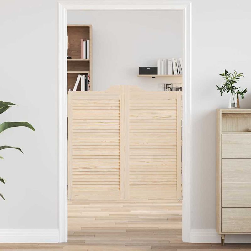 Casa si Gradina - Constructii - Usi interior, exterior si garaj - Usi interior - Usi batante cu jaluzele, 2 perechi 100x100 cm lemn masiv de pin - Infinity.ro