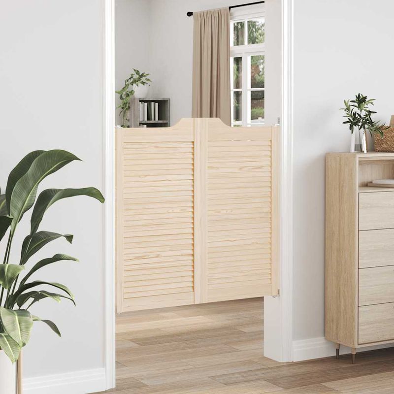 Casa si Gradina - Constructii - Usi interior, exterior si garaj - Usi interior - Usi batante cu jaluzele, 2 perechi 100x100 cm lemn masiv de pin - Infinity.ro