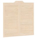 Casa si Gradina - Constructii - Usi interior, exterior si garaj - Usi interior - Usi batante cu jaluzele, 2 perechi 100x100 cm lemn masiv de pin - Infinity.ro