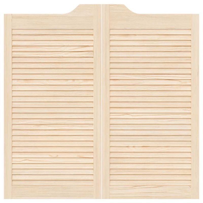 Casa si Gradina - Constructii - Usi interior, exterior si garaj - Usi interior - Usi batante cu jaluzele, 2 perechi 100x100 cm lemn masiv de pin - Infinity.ro