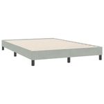Casa si Gradina - Mobilier - Paturi si accesorii - Paturi - Pat box spring cu saltea, gri deschis, 160x220 cm, catifea - Infinity.ro