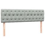 Casa si Gradina - Mobilier - Paturi si accesorii - Paturi - Pat box spring cu saltea, gri deschis, 160x220 cm, catifea - Infinity.ro