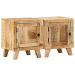 Casa si Gradina - Mobilier - Comode si corpuri - Noptiere - Noptiera 2 buc 40x32x46 cm Lemn masiv Mango brut - Infinity.ro