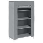 Casa si Gradina - Mobilier - Organizare si depozitare - Organizator incaltaminte - Dulap pantofi gri 60,5x30x97 cm tesatura netesa - Infinity.ro